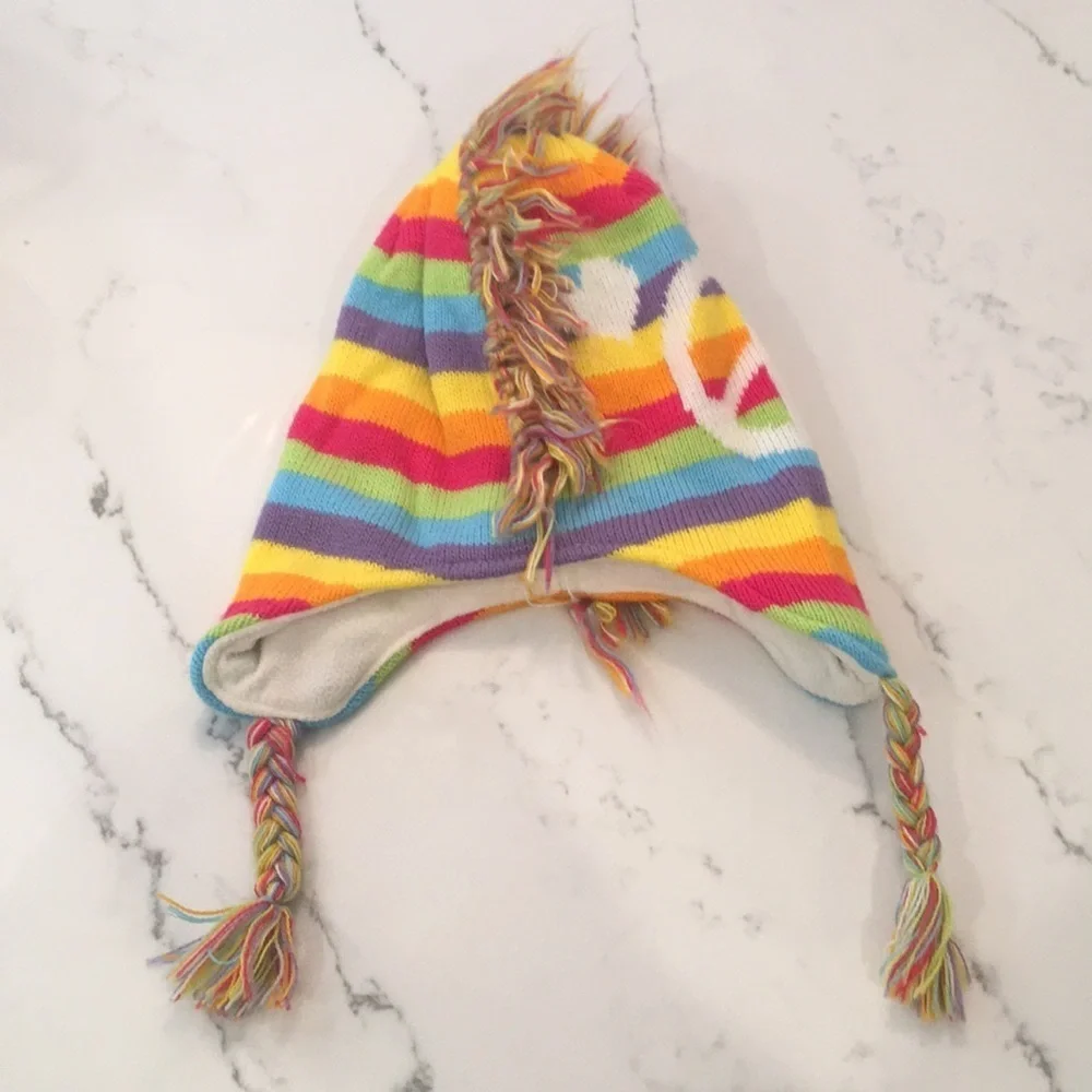 Faux Hawk Peace Sign Hat
